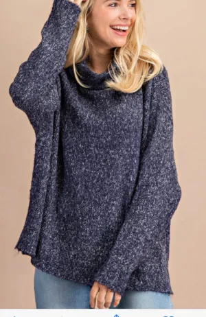 Sarah Cozy Navy Sweater