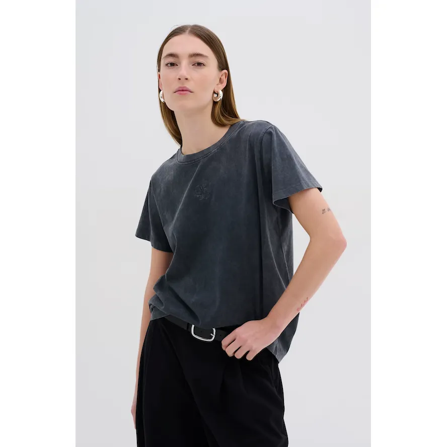 SeattleMW Logo Embroidered Tee Dark Grey