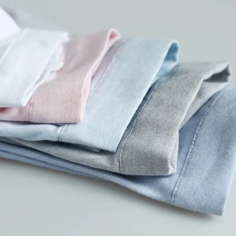 Solid Colored Summer Long Sleeve Blouses