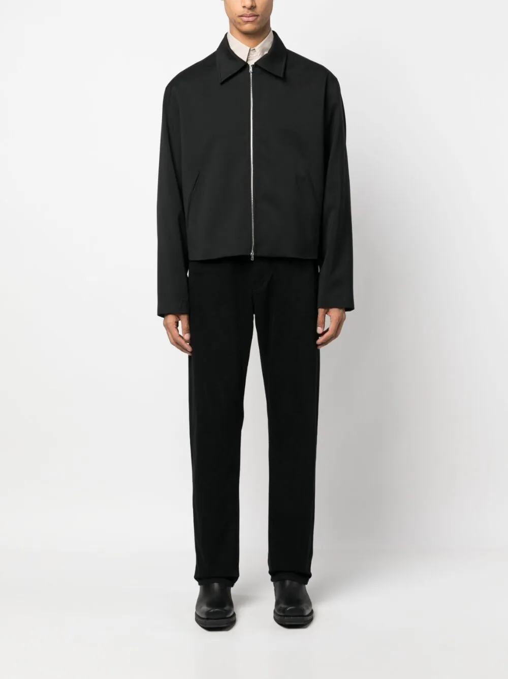 straight-point collar jacket