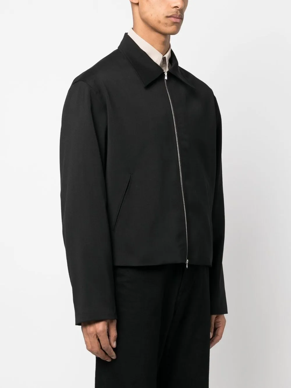straight-point collar jacket