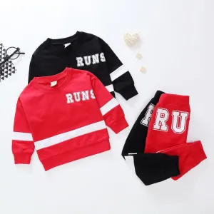 Toddler Boys Letter Striped Printed Top & Pants Boy Clothes Wholesale
