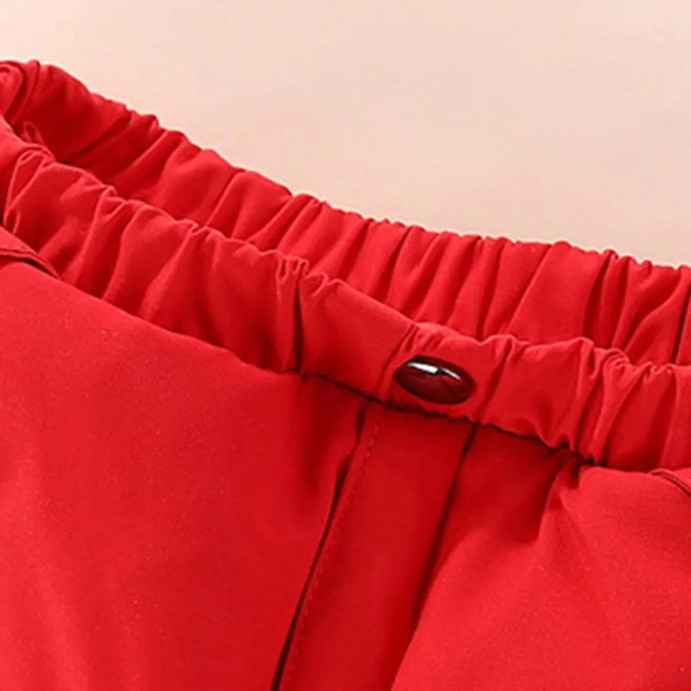 Unisex Solid Color Winter Furry Hoodie Long Sleeve Coat & Pants Kids Wholesale Clothing