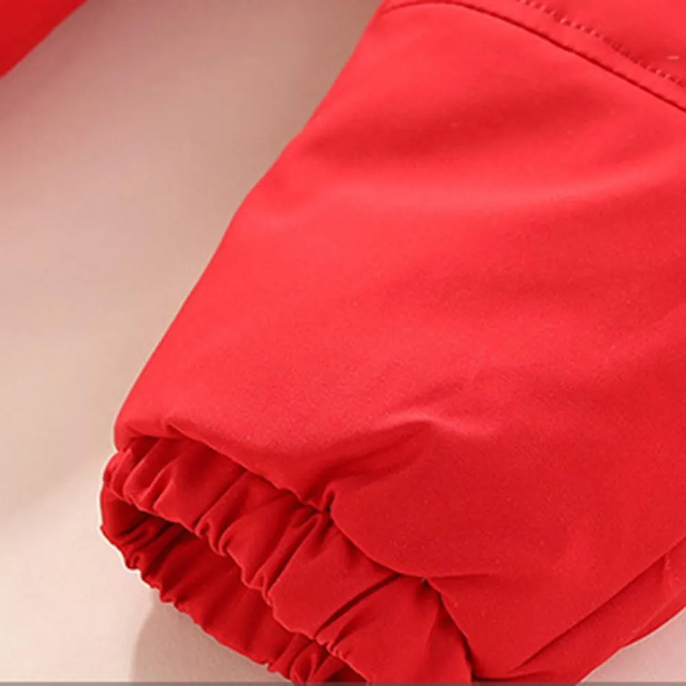 Unisex Solid Color Winter Furry Hoodie Long Sleeve Coat & Pants Kids Wholesale Clothing