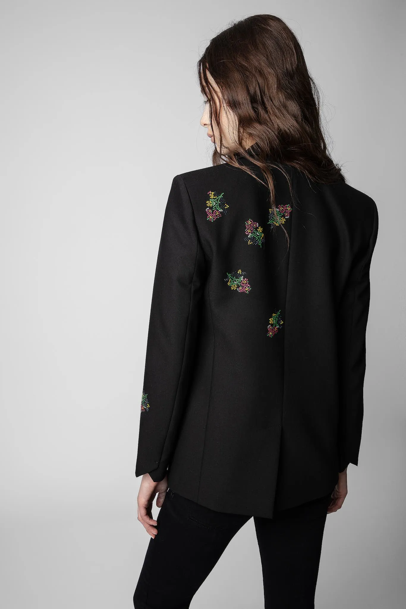 Venus Diamant Flower Blazer Noir