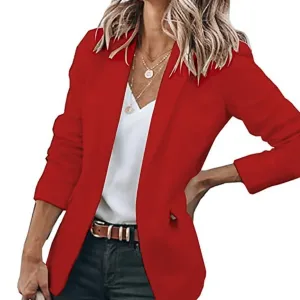Womens Blazer  Tailored Fit  Notched Lapel  Single Button  Long Sleeve