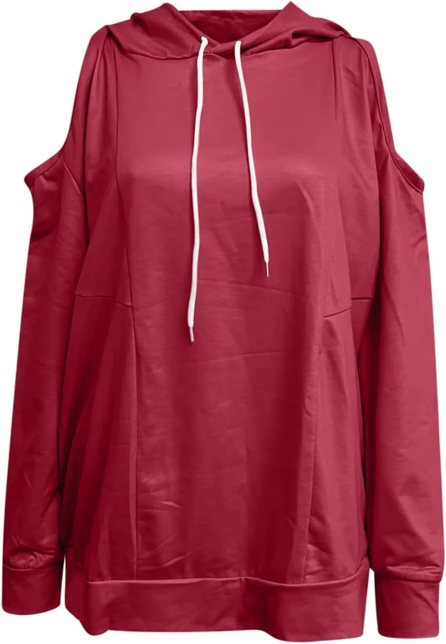 Womens Hoodies Oversized Sweatshirts Casual Hooded Pullover Off Shoulder Drawstring Long Sleeve Fall Fashion Clothes