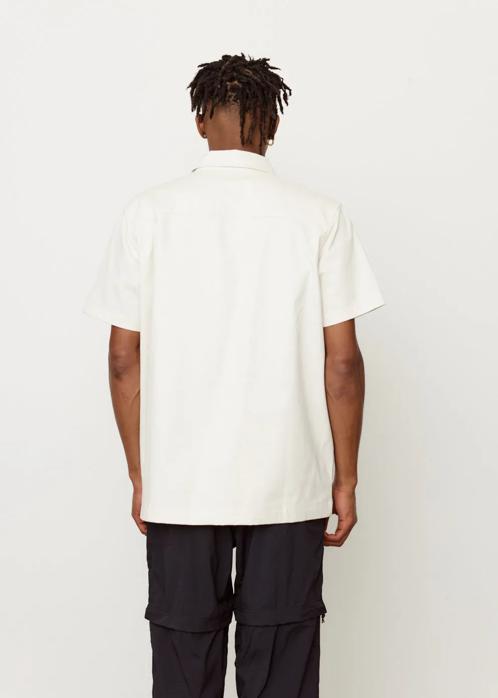 Woven Military Short Sleeve Button Down Shirt
