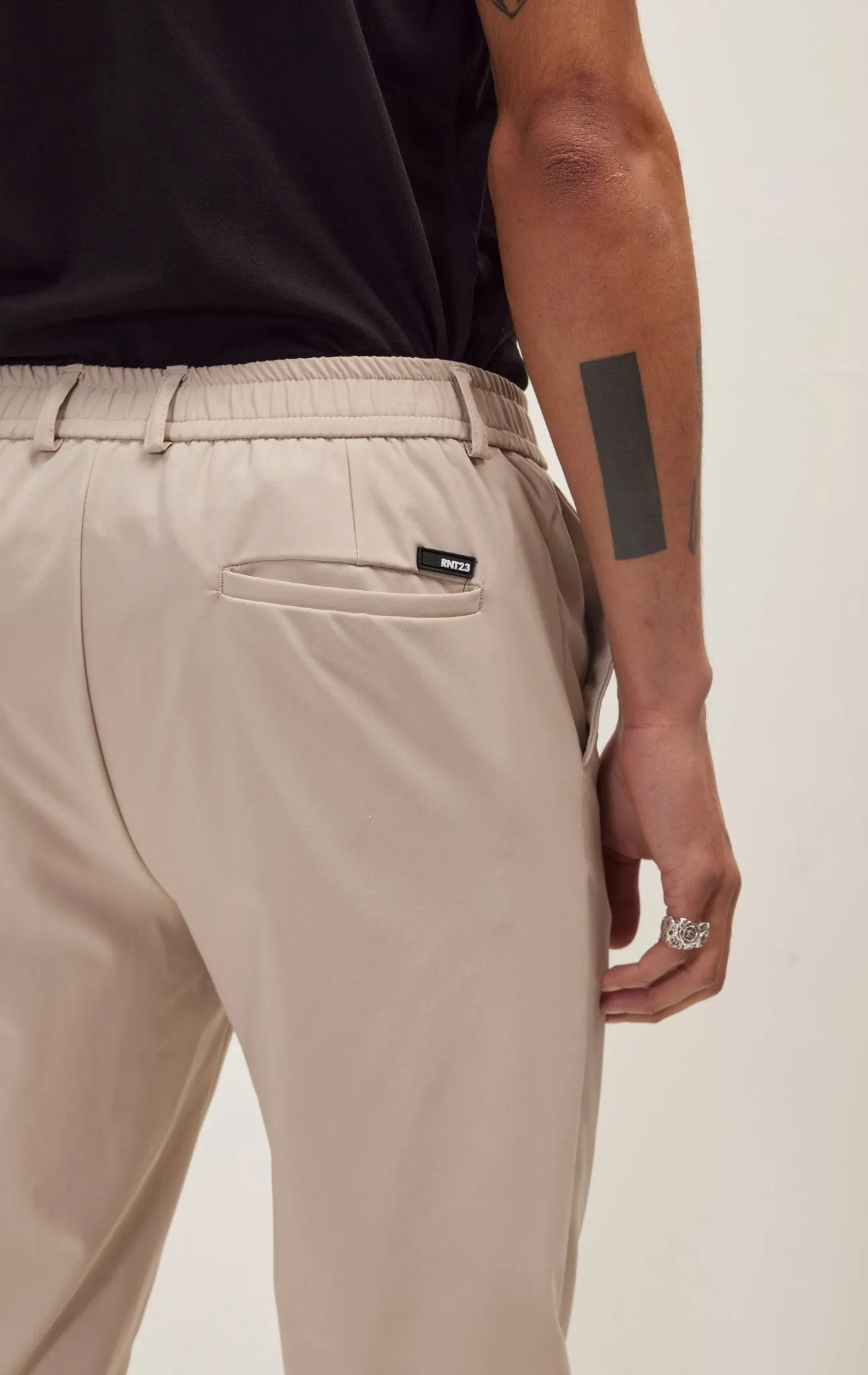 Wrinkle Free Tapered Travel Pants - Stone